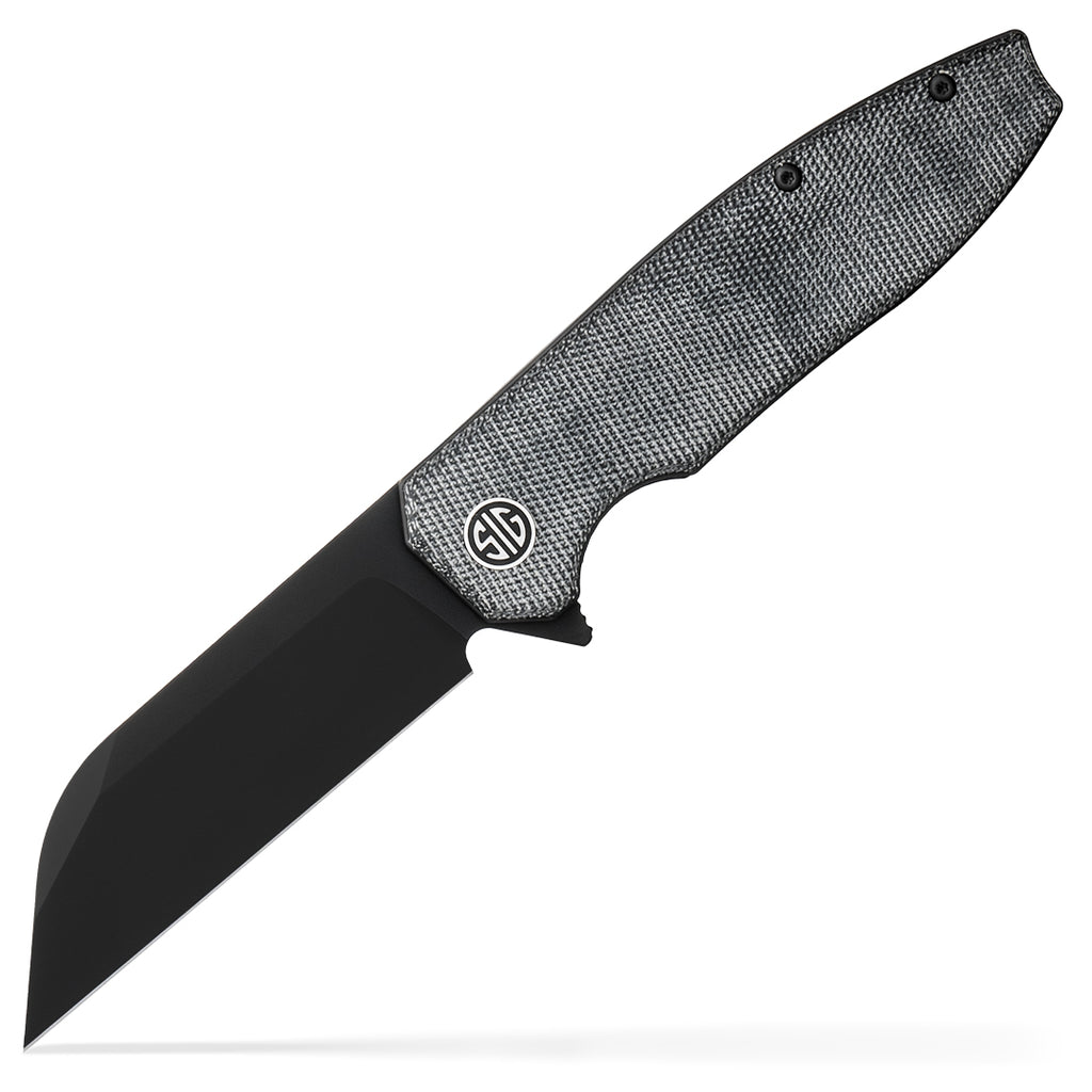 Folding KARAK Koga① Mika Knife EIKONIC – Steel Nitro-V | Micarta Black Grey | 家具